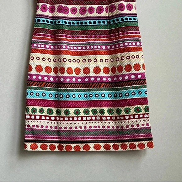 Talbots Geometric Striped Textured Sleeveless Knee-Length Sheath Dress - Picture 4 of 16